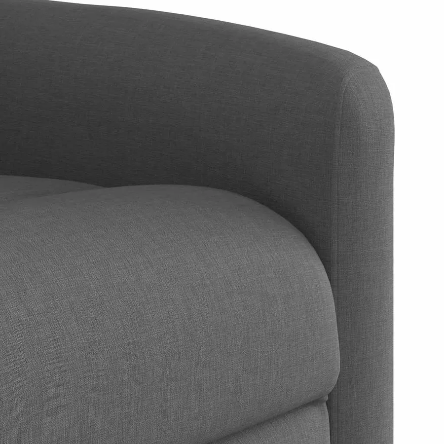 Fauteuil de massage inclinable Gris foncé Tissu - 11