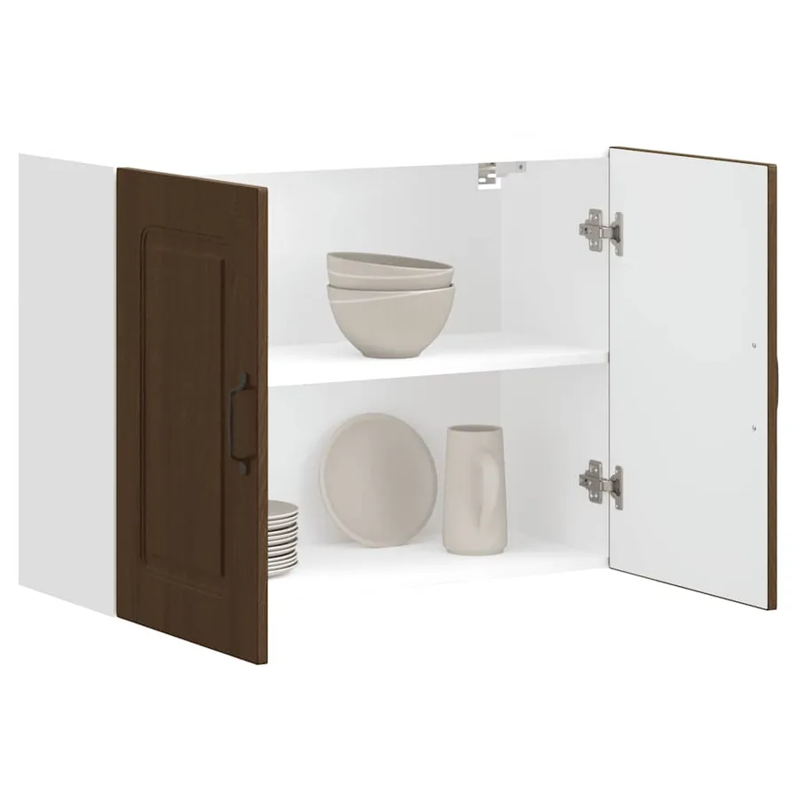 Armoire murale de cuisine Kalmar chêne marron bois d'ingénierie - 4