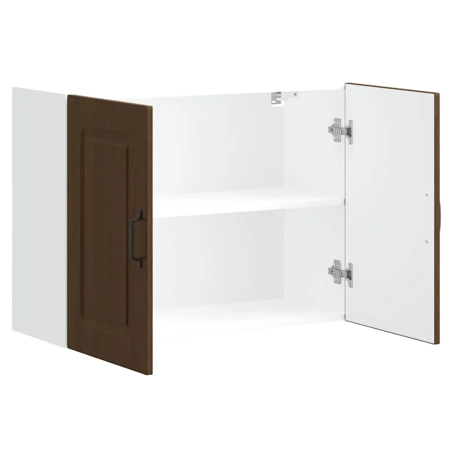 Armoire murale de cuisine Kalmar chêne marron bois d'ingénierie - 5