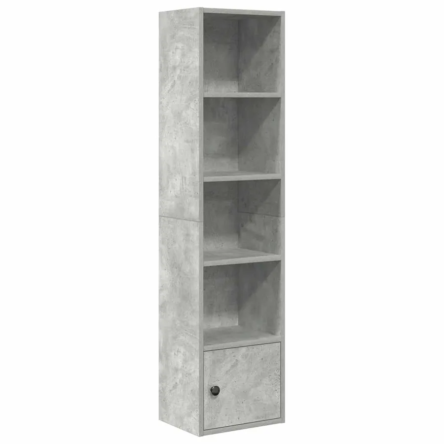 Bibliothèque gris béton 31x24x127 cm bois d'ingénierie - 2