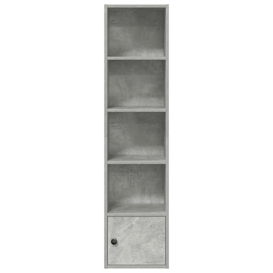 Bibliothèque gris béton 31x24x127 cm bois d'ingénierie - 4