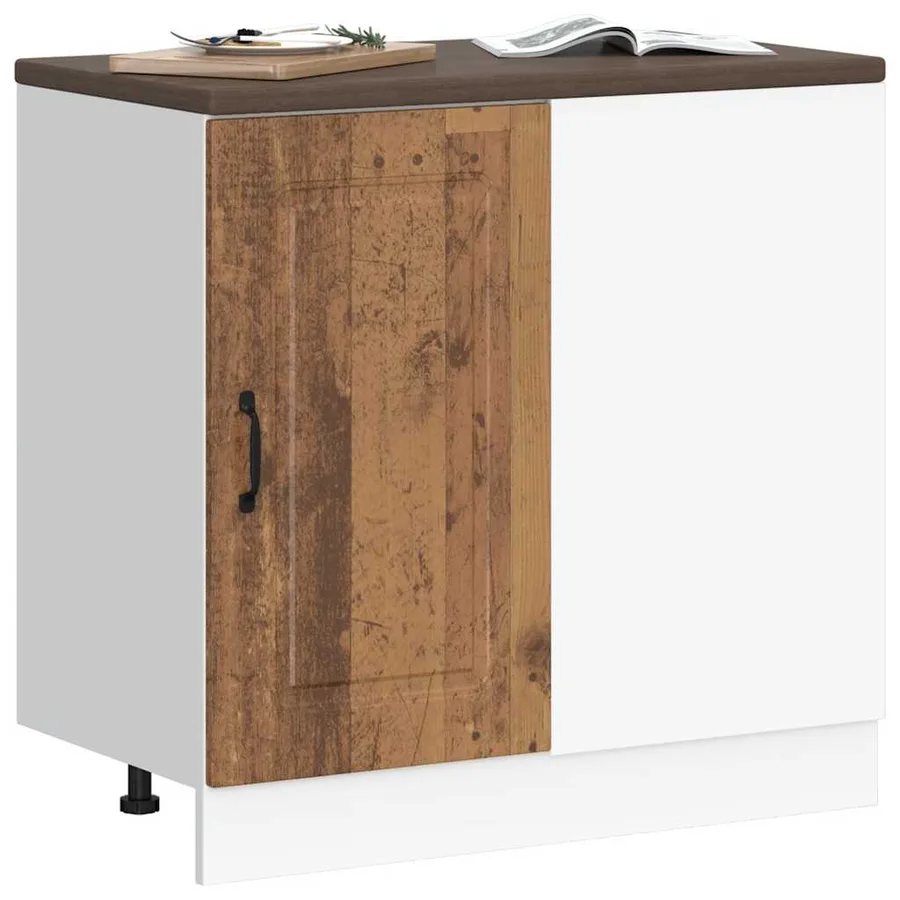 Armoire de cuisine Kalmar vieux bois bois d'ingénierie - 3