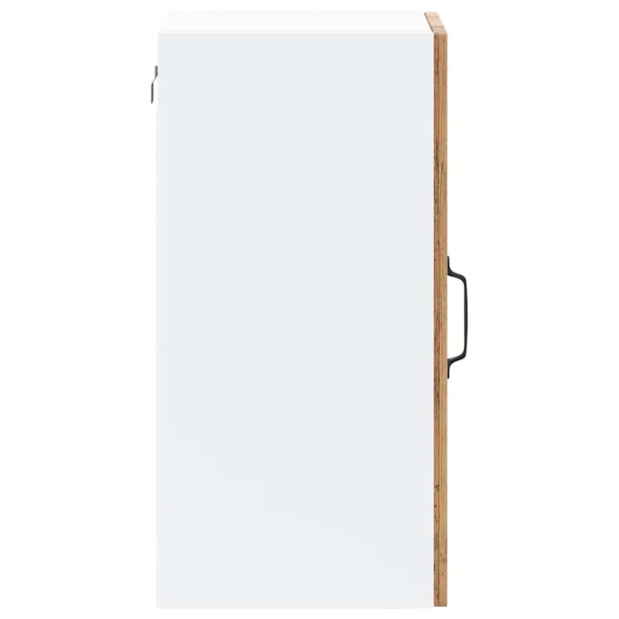 Armoire murale de cuisine avec porte vitrée "Kalmar" Bois d'ingénierie ancien - 8