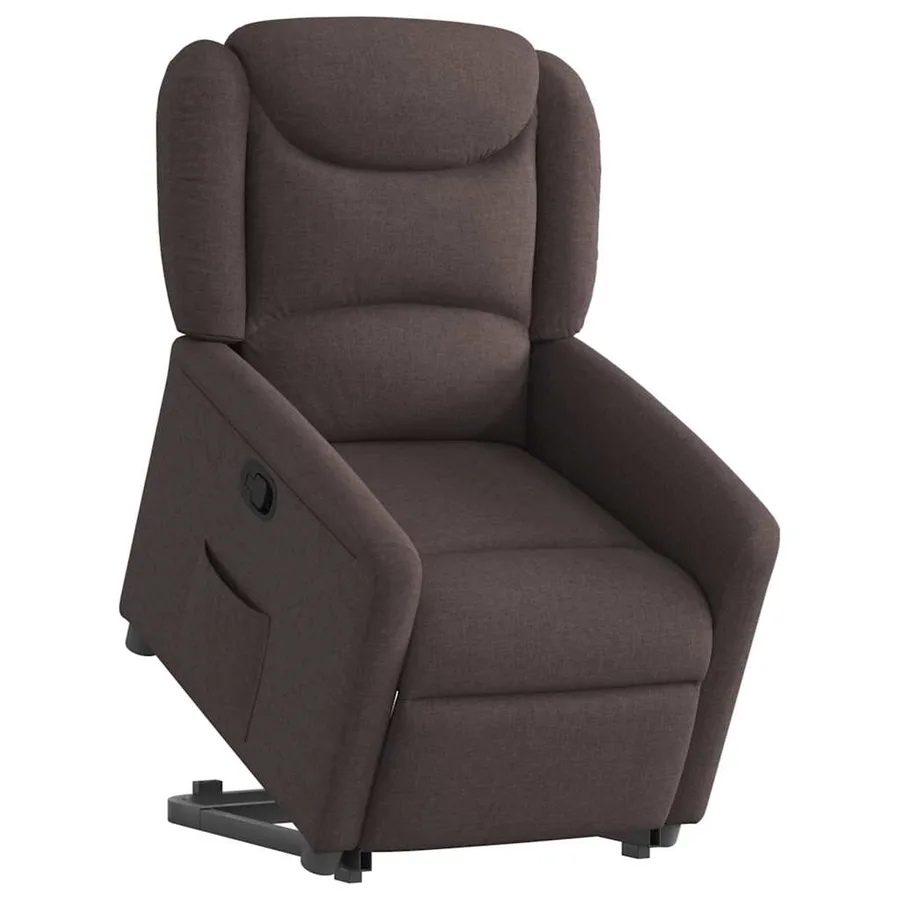 Fauteuil inclinable marron foncé tissu - 3