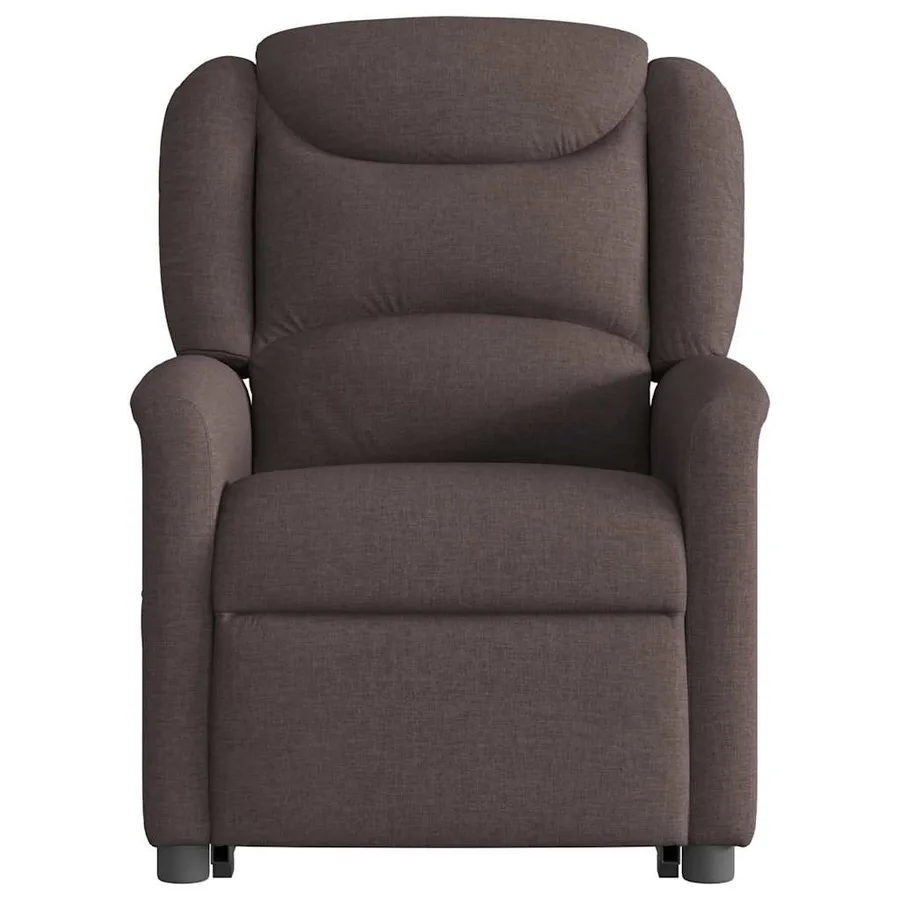Fauteuil inclinable marron foncé tissu - 5