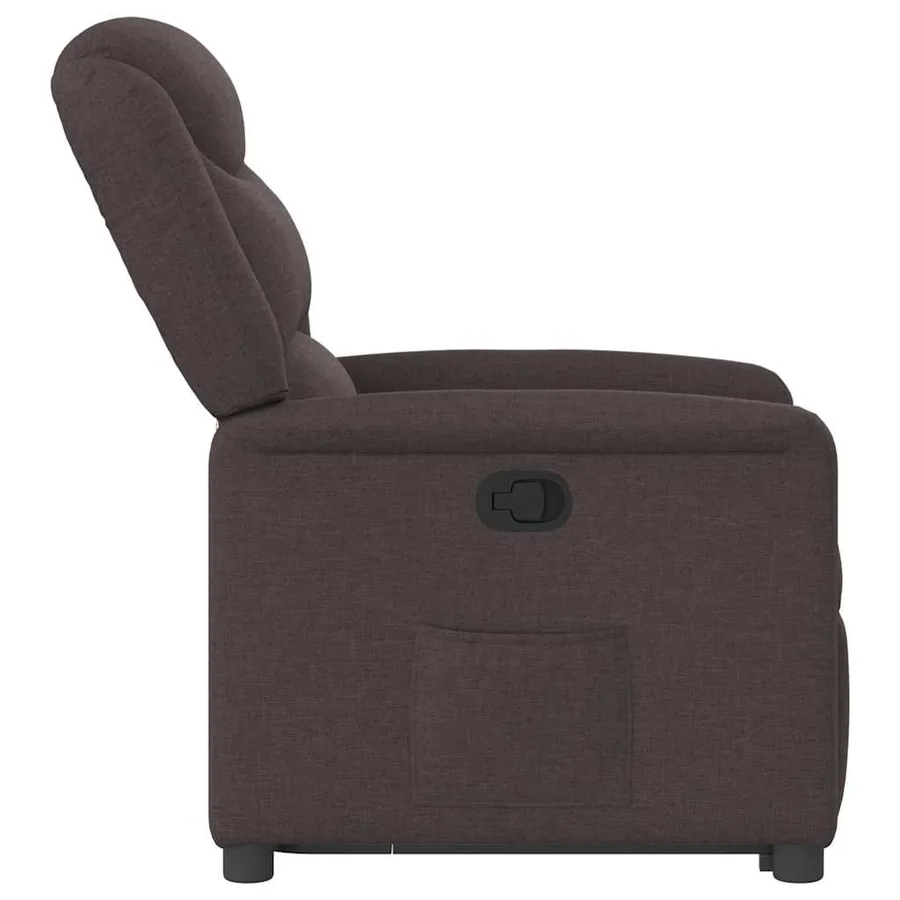 Fauteuil inclinable marron foncé tissu - 6