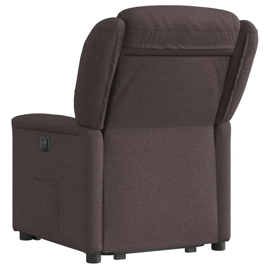 Fauteuil inclinable marron foncé tissu - 7