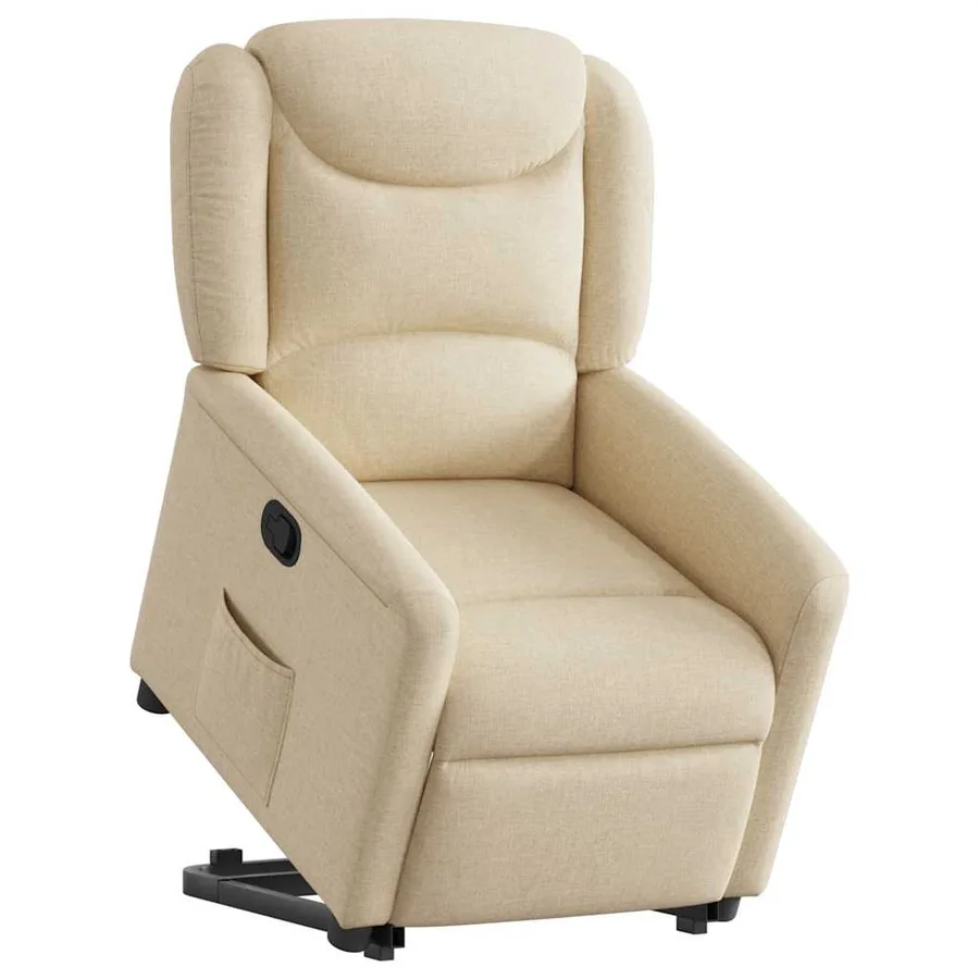 Fauteuil inclinable Crème Tissu - 3