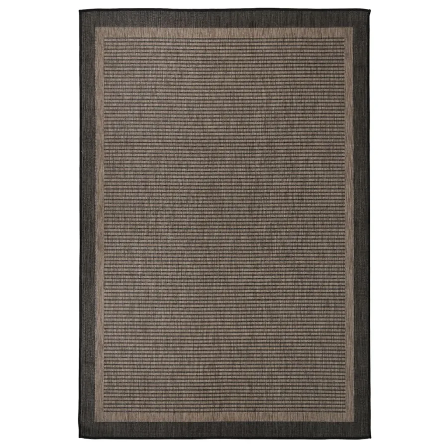 Tapis à tissage plat d'extérieur 160x230 cm Marron foncé