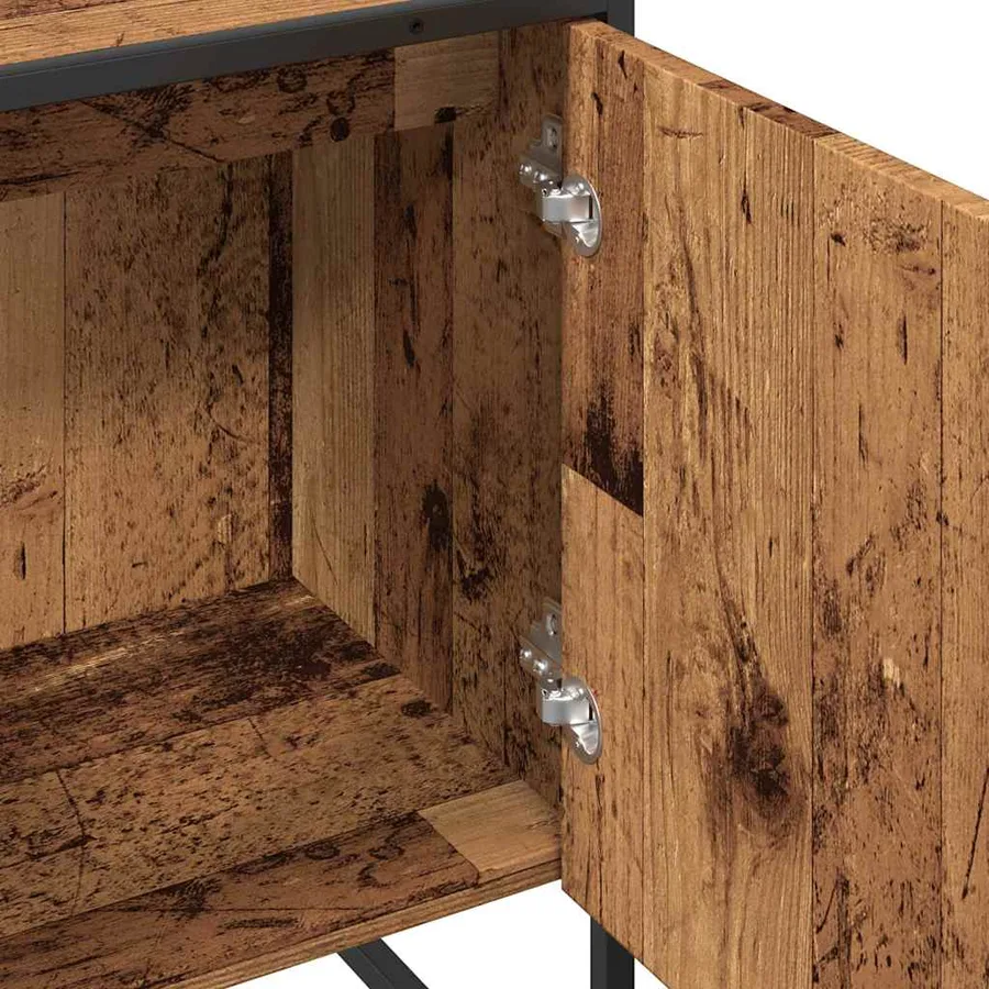 Armoire de salle de bain vieux bois 80x33x60 cm bois ingénierie - 9