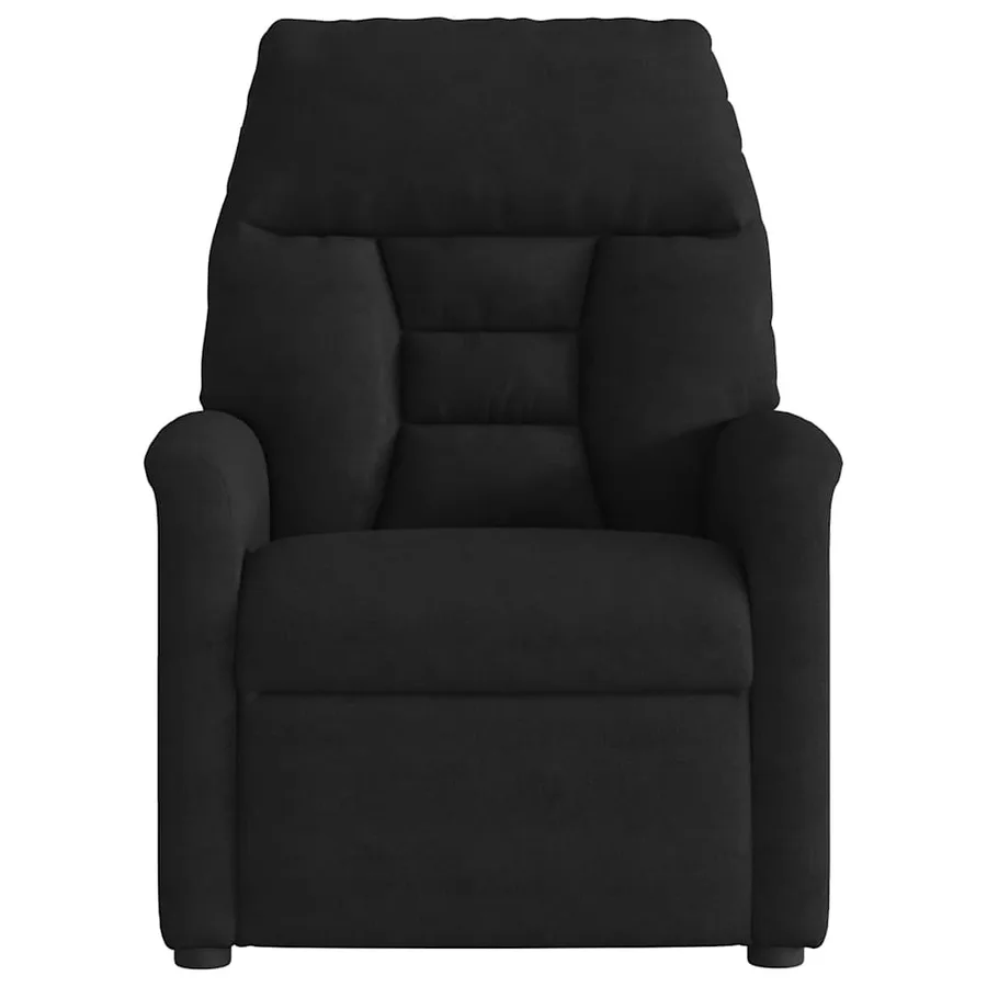 Fauteuil inclinable de massage noir tissu microfibre - 3
