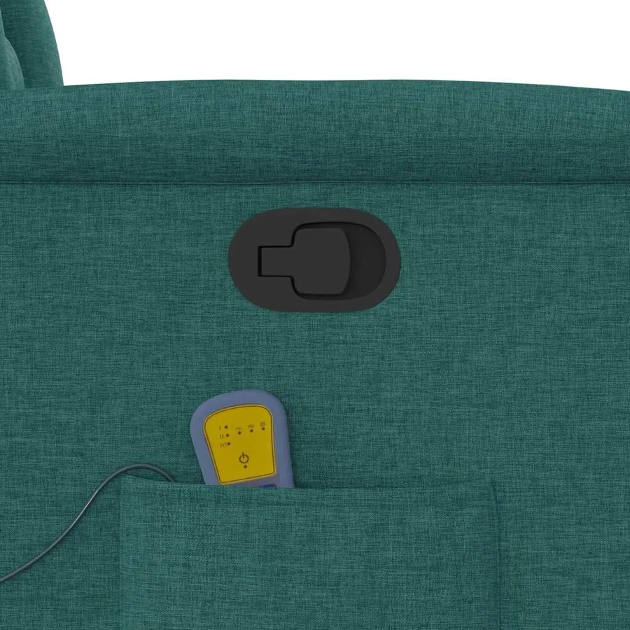 Fauteuil inclinable de massage Vert foncé Tissu - 12