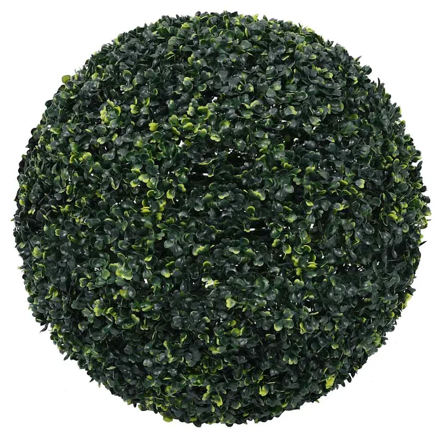 Boules de buis artificielles avec lumières LED 2 pcs vert 52 cm - 2