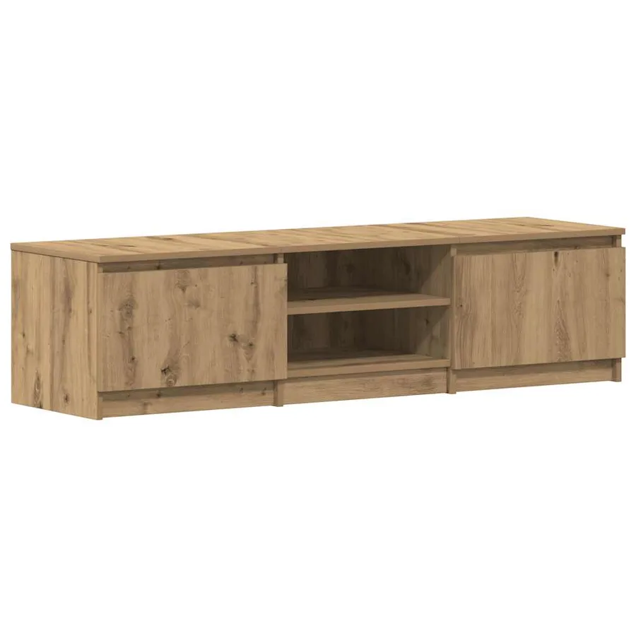 Meuble TV chêne artisanal 140x40x36 cm bois d'ingénierie - 2