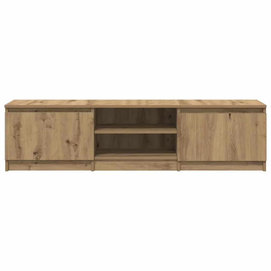 Meuble TV chêne artisanal 140x40x36 cm bois d'ingénierie - 5