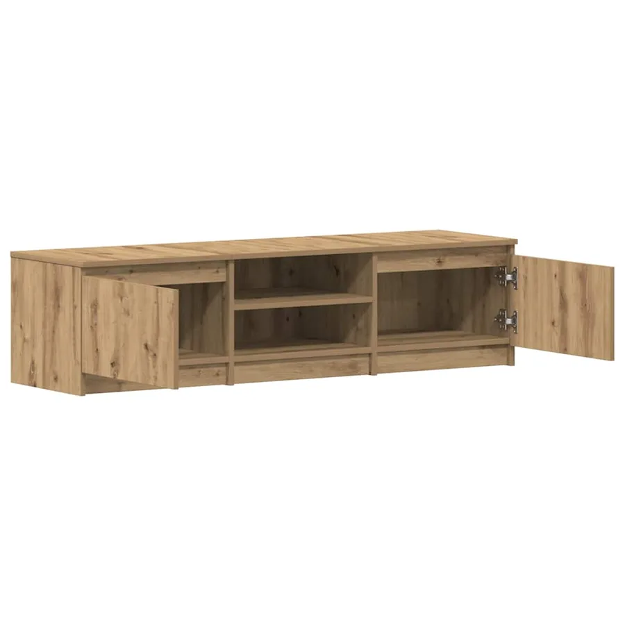 Meuble TV chêne artisanal 140x40x36 cm bois d'ingénierie - 6