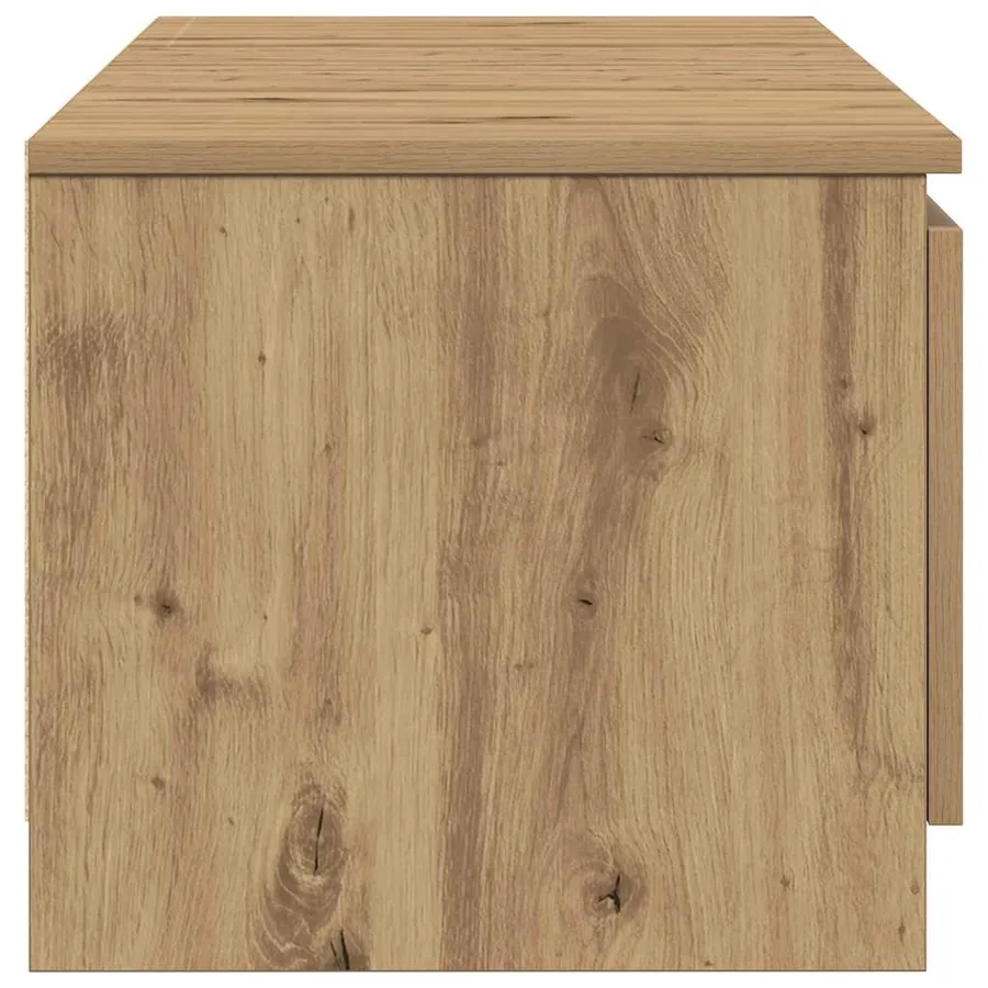 Meuble TV chêne artisanal 140x40x36 cm bois d'ingénierie - 7