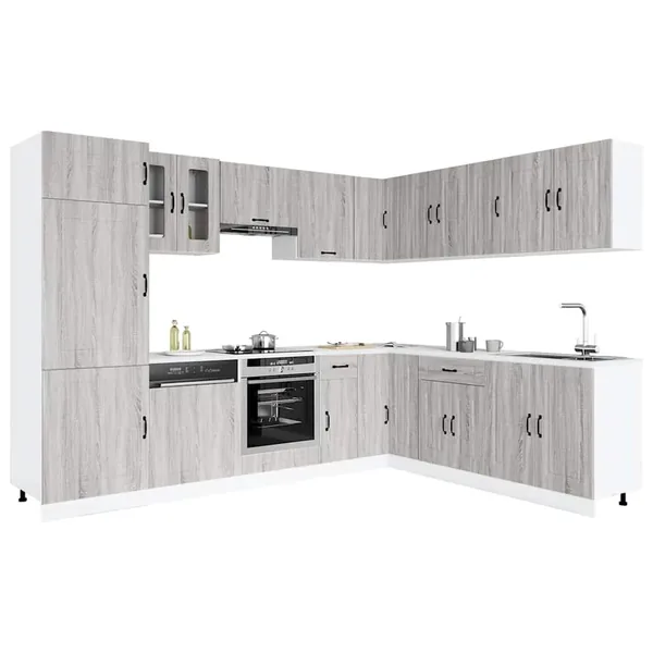 Ensemble d'armoires de cuisine 14 pcs Kalmar bois d'ingénierie