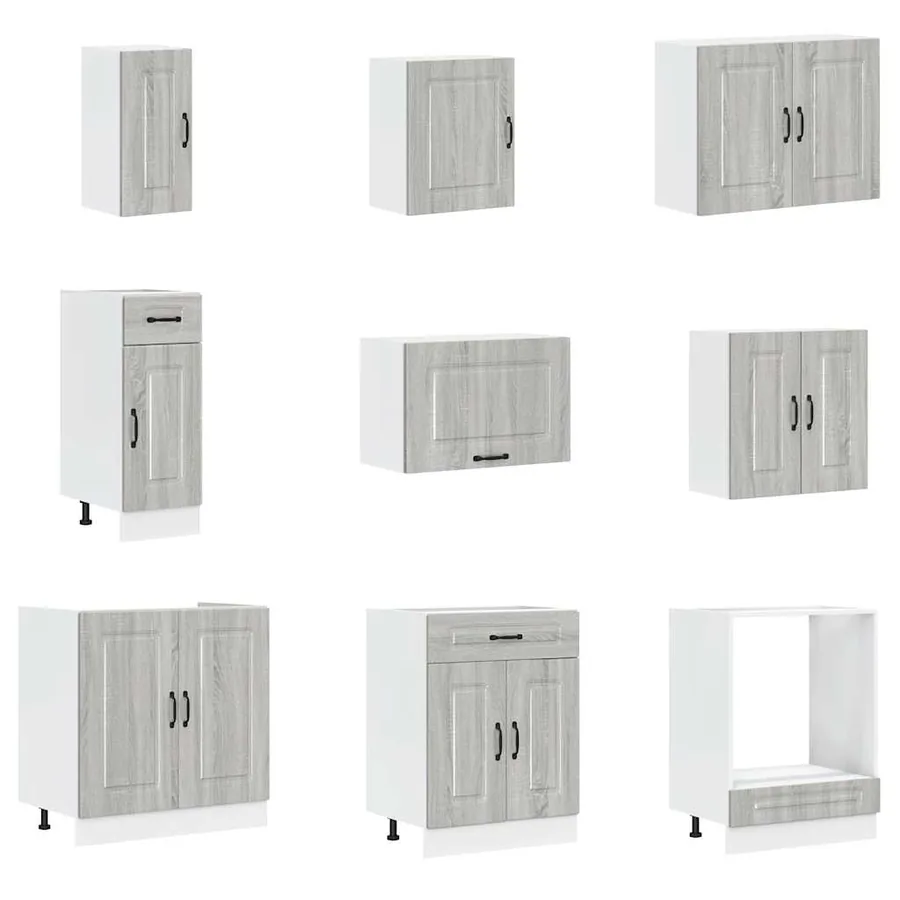 Ensemble d'armoires de cuisine 14 pcs Kalmar bois d'ingénierie - 4