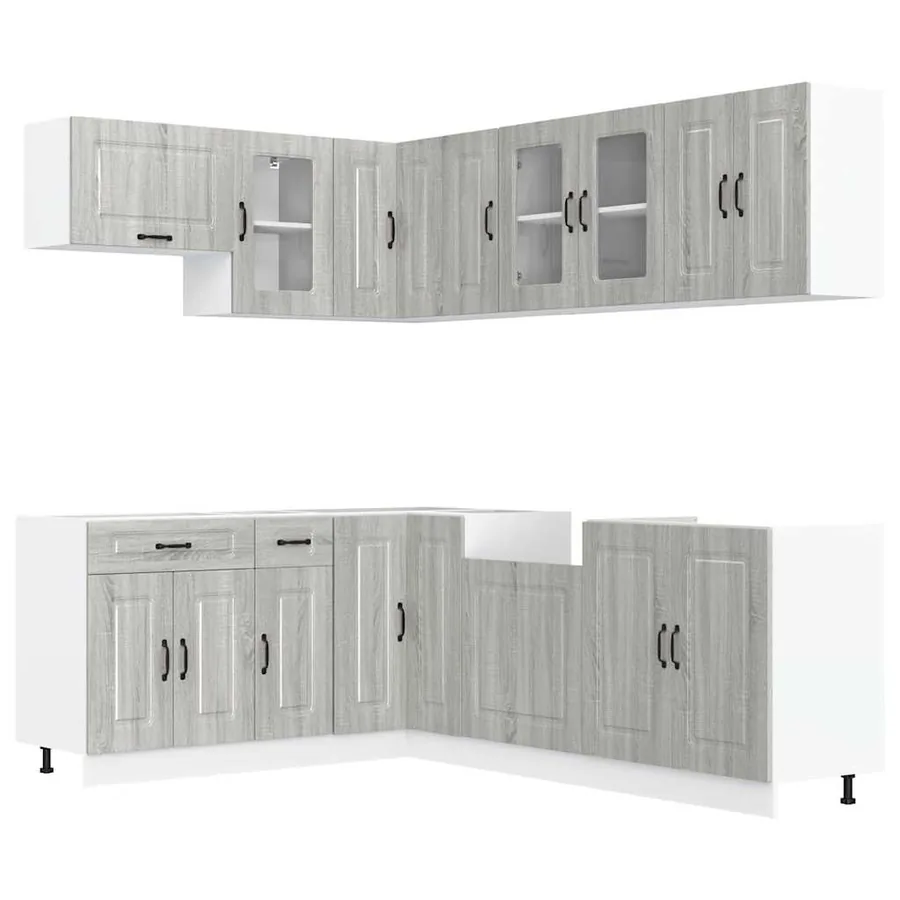 Ensemble d'armoires de cuisine 11 pcs Kalmar bois d'ingénierie - 2