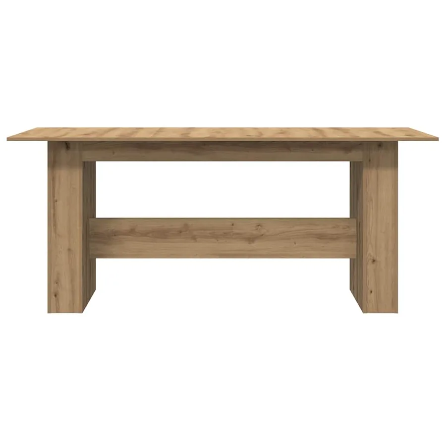 Table à manger chêne artisanal 180x90x76 cm bois d'ingénierie - 5
