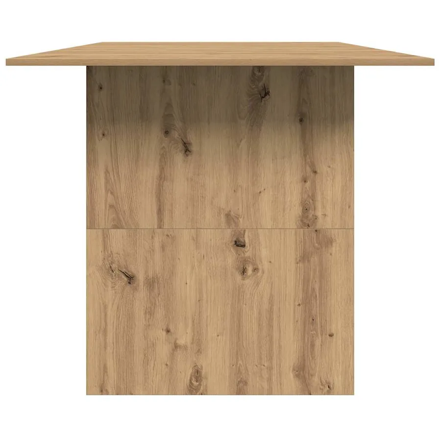 Table à manger chêne artisanal 180x90x76 cm bois d'ingénierie - 6