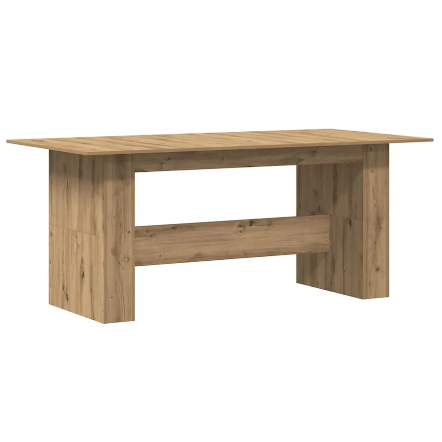 Table à manger chêne artisanal 180x90x76 cm bois d'ingénierie - 7