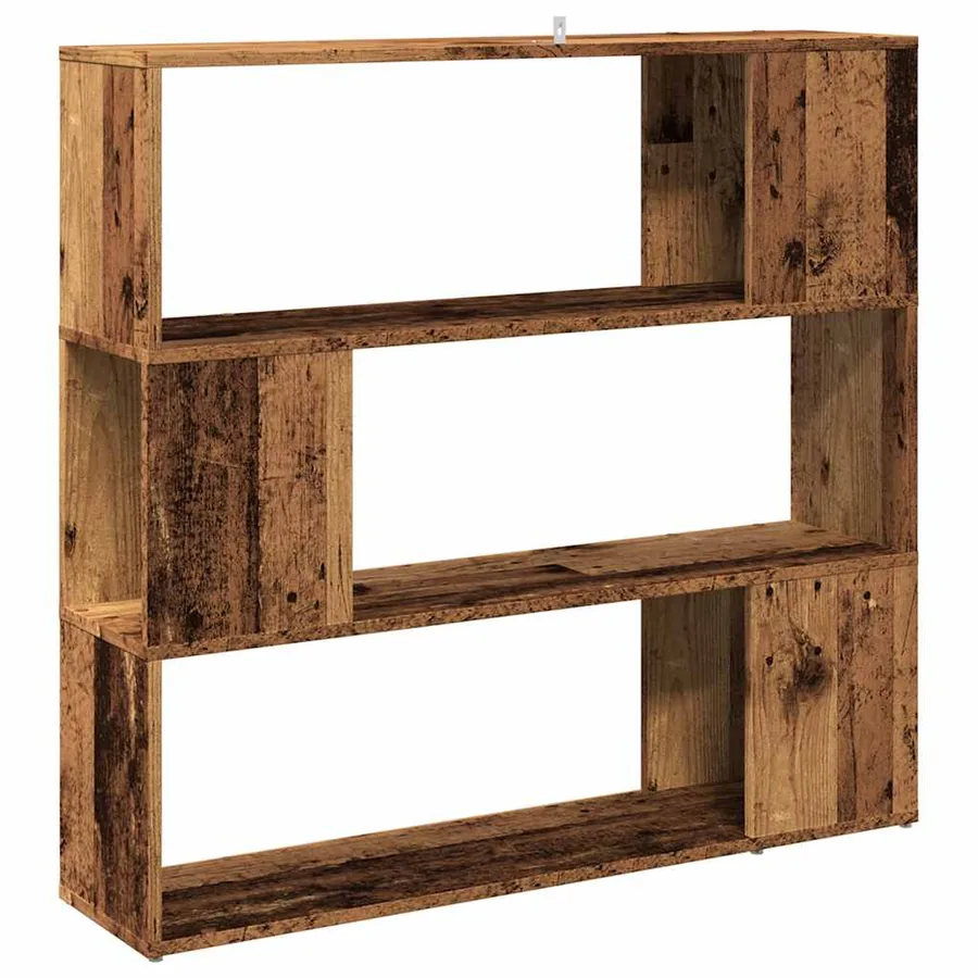 Bibliothèque/Séparateur de pièce vieux bois 100x24x94 cm - 6