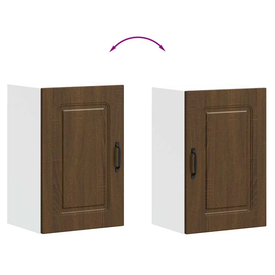 Armoire murale de cuisine Kalmar chêne marron bois d'ingénierie - 9
