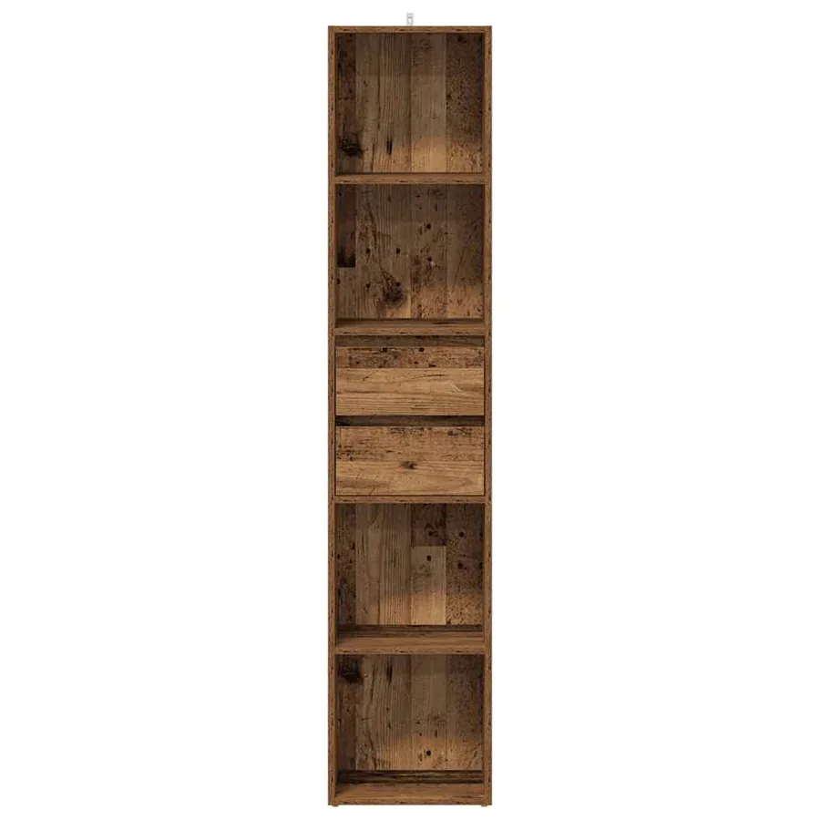 Bibliothèque vieux bois 36x30x171 cm bois d'ingénierie - 4