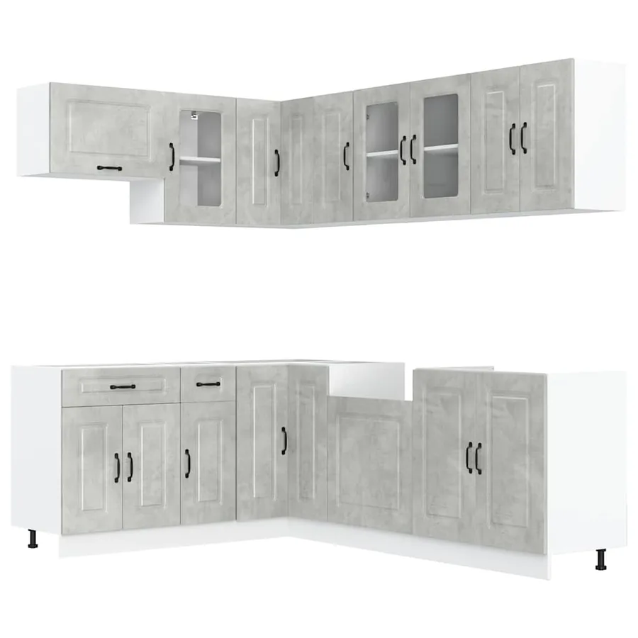 Ensemble d'armoires de cuisine 11 pcs Kalmar bois d'ingénierie - 2