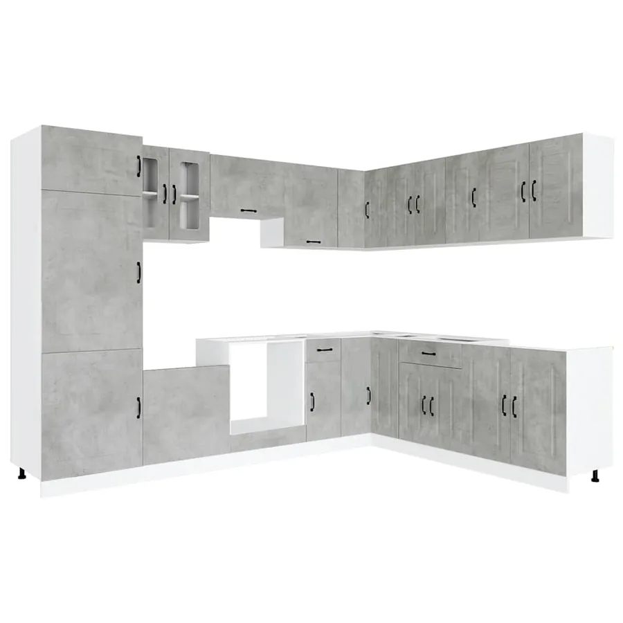 Ensemble d'armoires de cuisine 14 pcs Kalmar bois d'ingénierie - 2