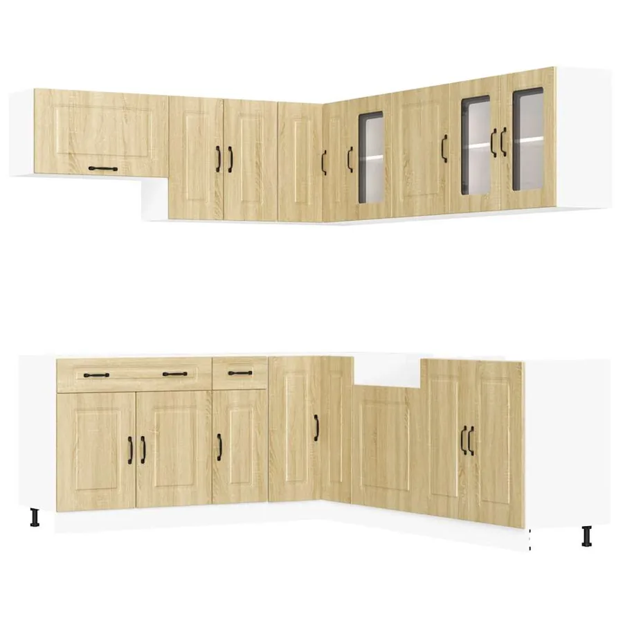 Ensemble d'armoires de cuisine 11 pcs Kalmar bois d'ingénierie - 2