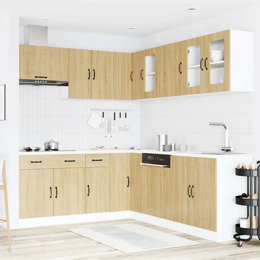 Ensemble d'armoires de cuisine 11 pcs Kalmar bois d'ingénierie - 3