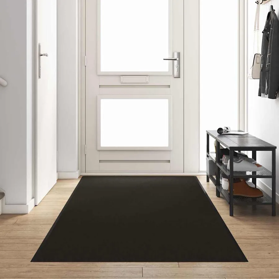 Tapis d'entrée Noir 120 x 400 cm 100% Polyamide