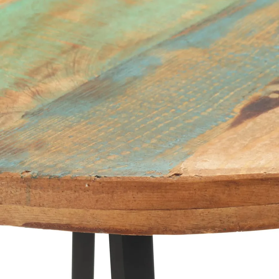 Table de salle à manger 80 cm Bois de récupération massif - 3