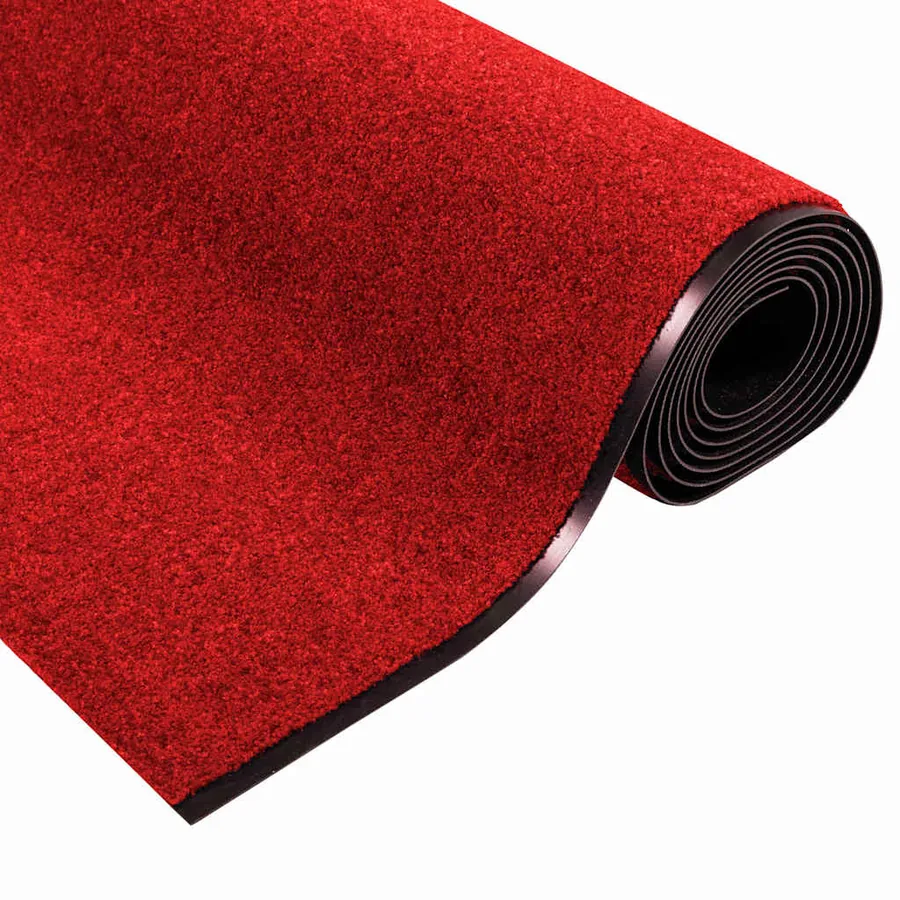 Tapis d'entrée Rouge et Noir 120 x 400 cm Polyamide et PVC - 5