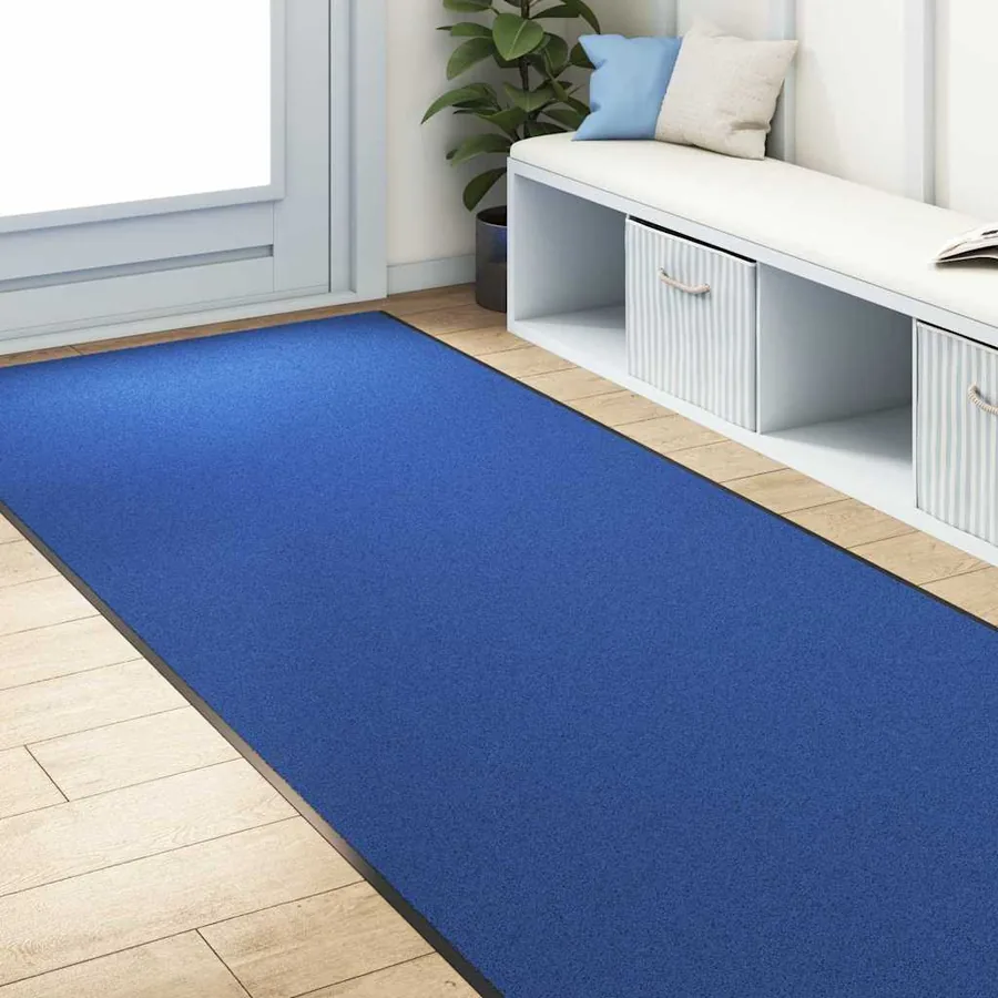 Tapis d'entrée Bleu et Noir 120 x 400 cm 100% Polyamide - 3