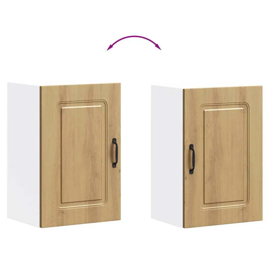 Armoire murale cuisine Kalmar chêne artisanal bois d'ingénierie - 9