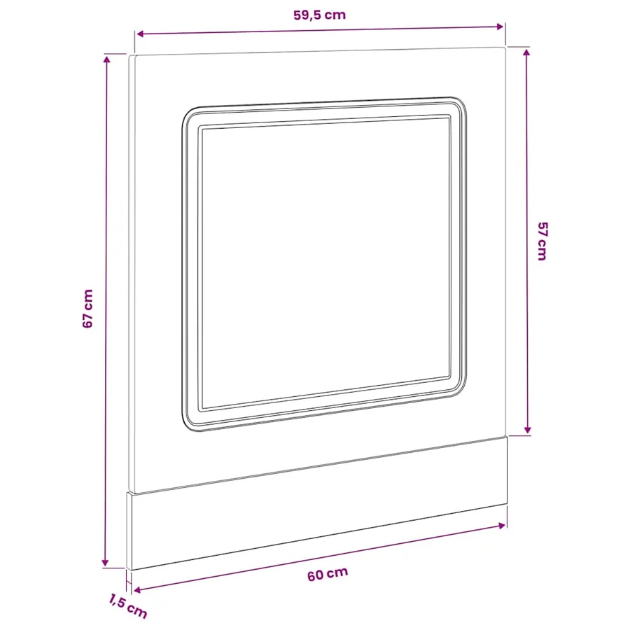 Panneau de lave-vaisselle Kalmar vieux bois 60x1,5x57 cm - 8