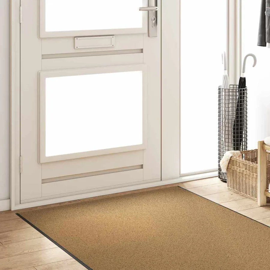 Tapis d'entrée Crème et noir 120 x 400 cm Polyamide et PVC - 3