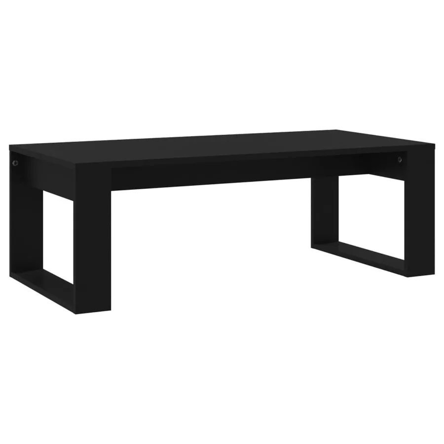 Table basse noir 102x50x35 cm bois d'ingénierie - 2