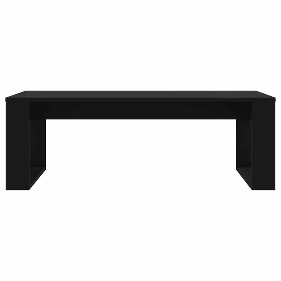 Table basse noir 102x50x35 cm bois d'ingénierie - 4