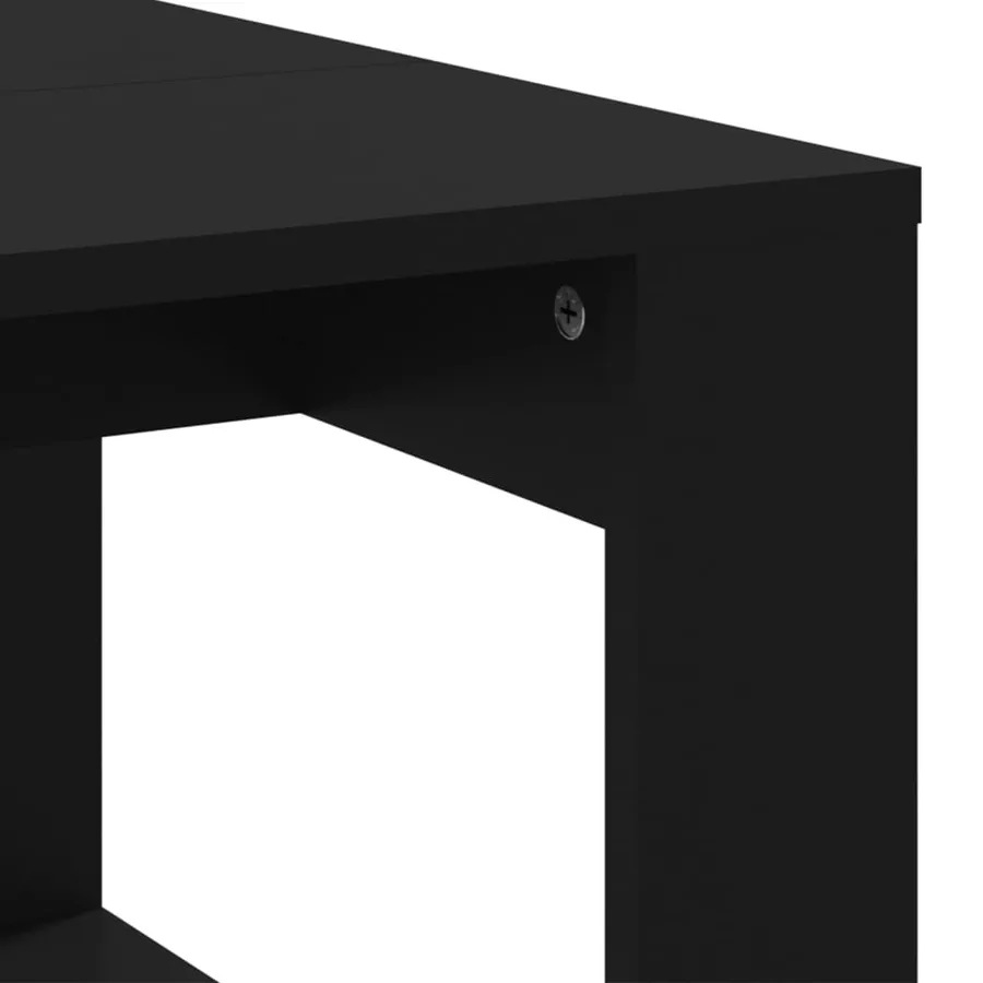 Table basse noir 102x50x35 cm bois d'ingénierie - 7
