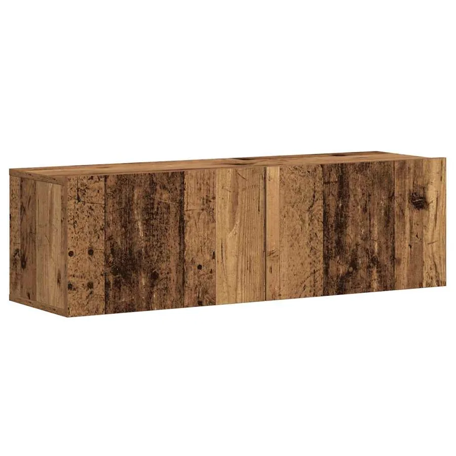 Meubles TV muraux 3 pcs vieux bois bois d'ingénierie - 4