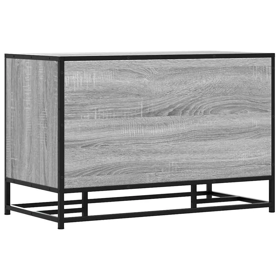 Banc à chaussures sonoma gris bois d'ingénierie et métal - 6