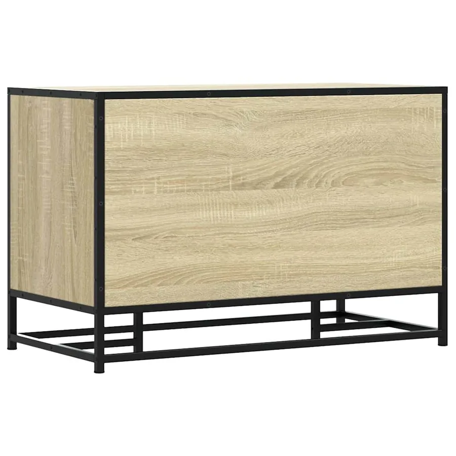 Banc à chaussures chêne sonoma bois d'ingénierie et métal - 6