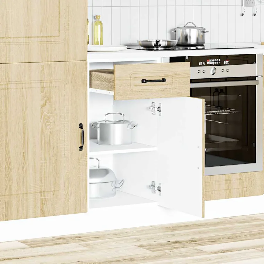 Armoire de cuisine Kalmar chêne sonoma bois d'ingénierie - 3