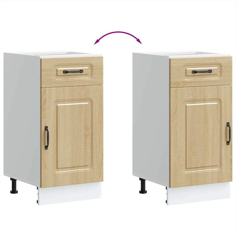 Armoire de cuisine Kalmar chêne sonoma bois d'ingénierie - 8
