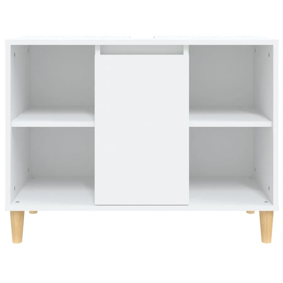 Meuble d'évier blanc 80x33x60 cm bois d'ingénierie - 6